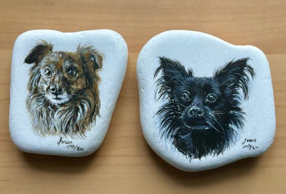 süße Hunde Erinnerungsstein